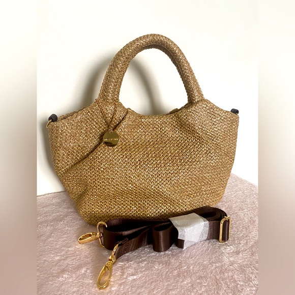 Handbags - STRAW MATERIAL 2 WAY BAG